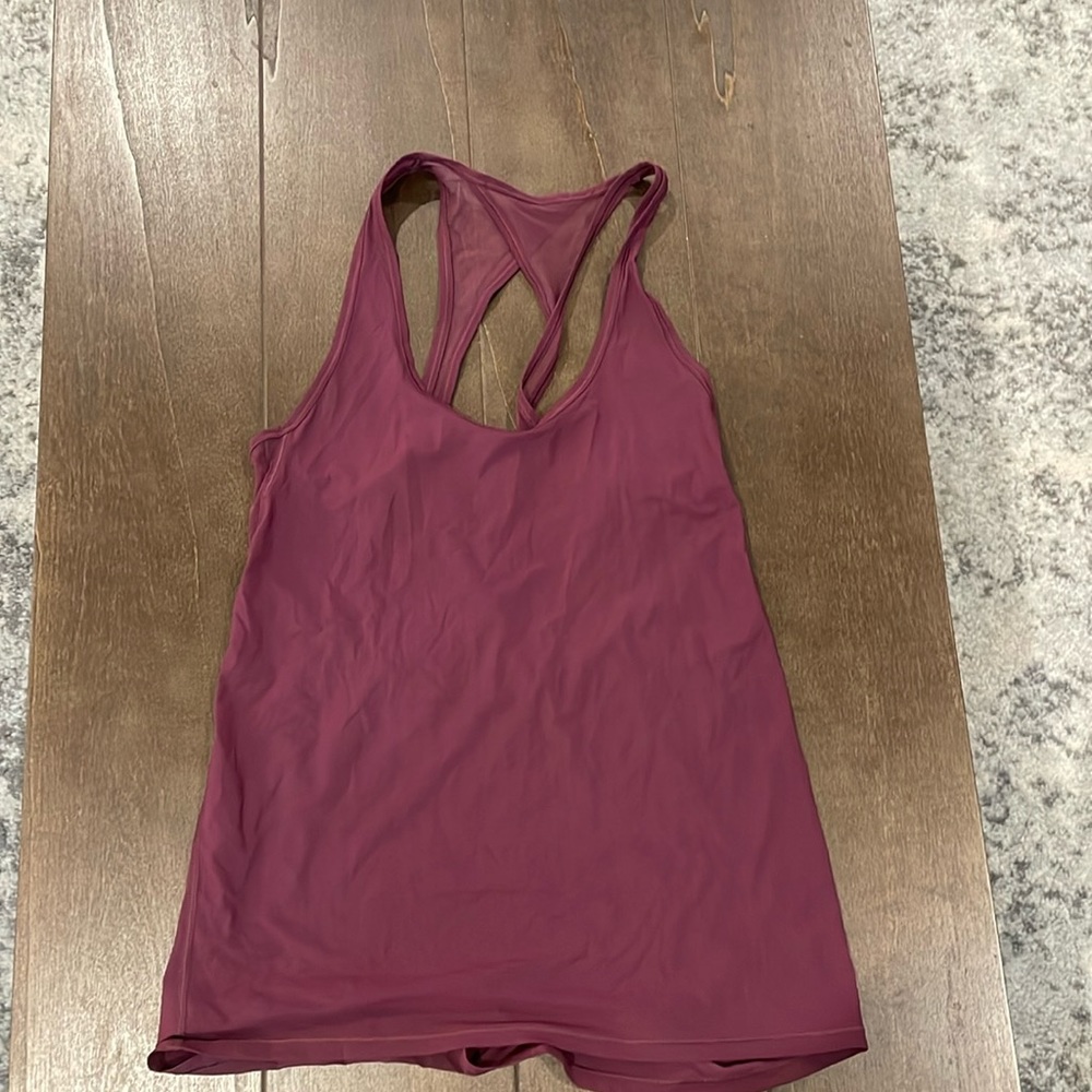 Burgundy Lululemon mesh tank